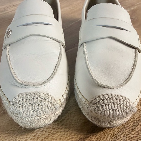 Sam Edelman Women's Kai Espadrille Loafer in Ivory Leather Size 8 - Picture 9 of 10